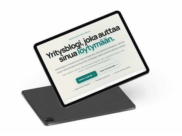 Helmi Blog sisällönhallinnan käyttöliittymä